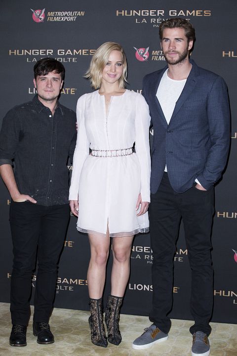 Los juegos del hambre: Sinsajo - Parte 2 : Cobertura de revista Liam Hemsworth, Jennifer Lawrence, Josh Hutcherson